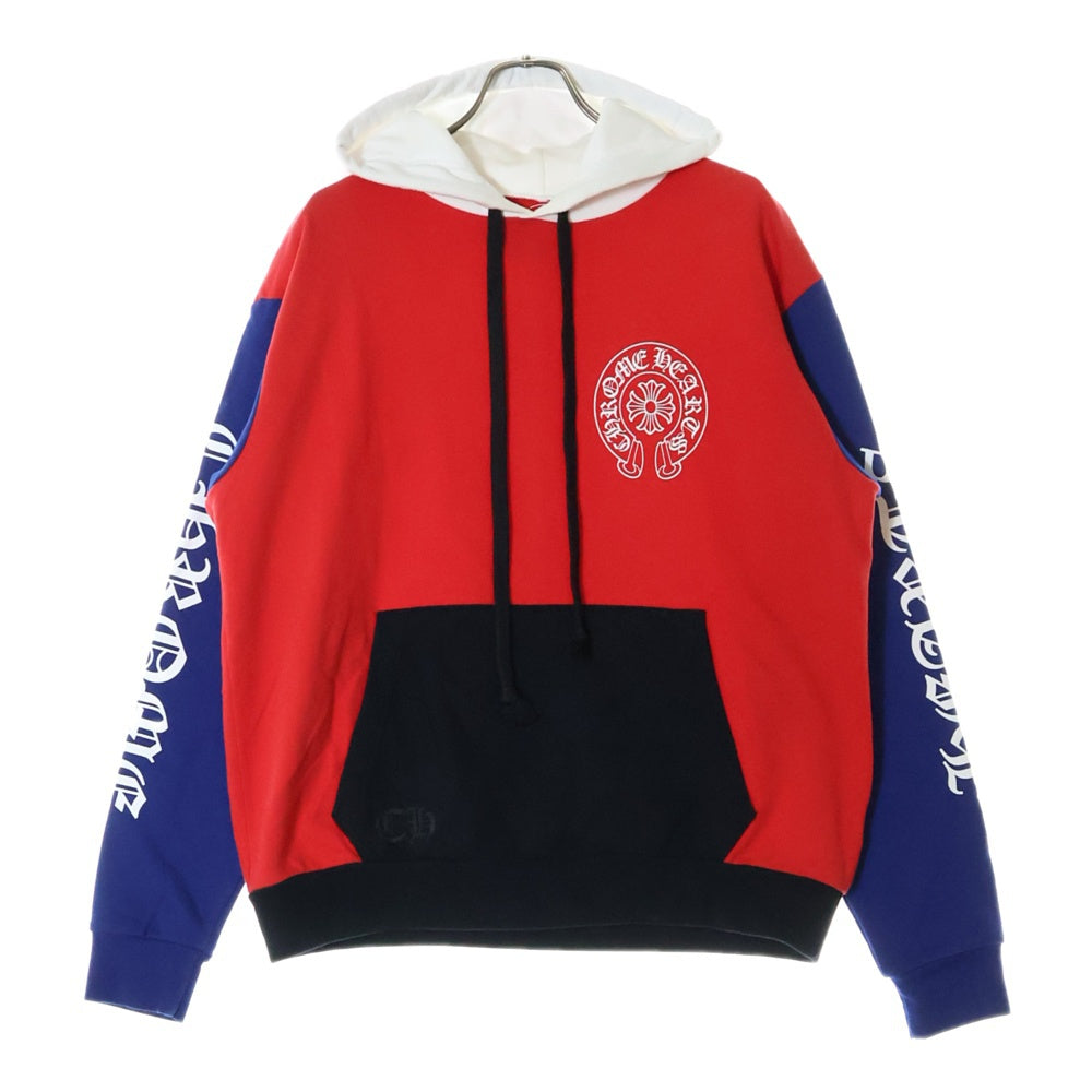 CHROME HEARTS(クロムハーツ) MATTY BOY Chomper Horseshoe CHプラス Hoodie マッティボーイ チョンパーホースシュー フーディ プルオーバースウェットパーカー マルチカラー レッド/ブラック