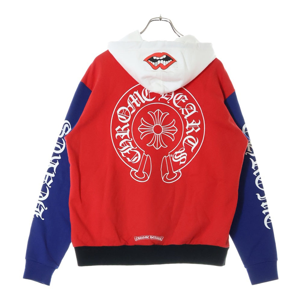 CHROME HEARTS(クロムハーツ) MATTY BOY Chomper Horseshoe CHプラス Hoodie マッティボーイ チョンパーホースシュー フーディ プルオーバースウェットパーカー マルチカラー レッド/ブラック