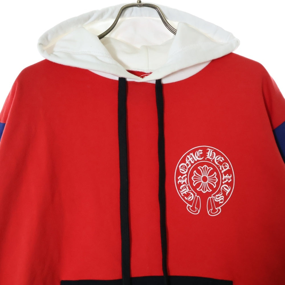 CHROME HEARTS(クロムハーツ) MATTY BOY Chomper Horseshoe CHプラス Hoodie マッティボーイ チョンパーホースシュー フーディ プルオーバースウェットパーカー マルチカラー レッド/ブラック