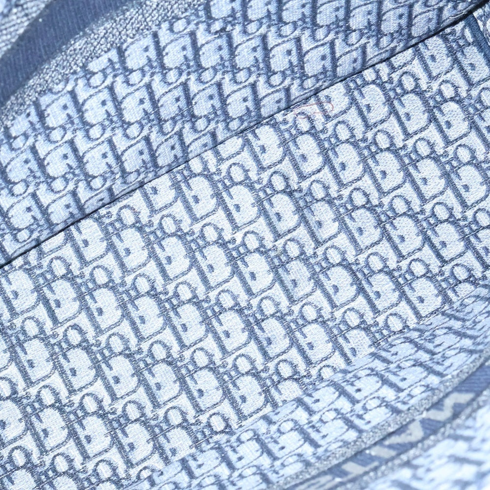 Christian Dior(クリスチャンディオール) オブリーク ブックトートバッグ ハンドバッグ ネイビー ラージ キャンバス