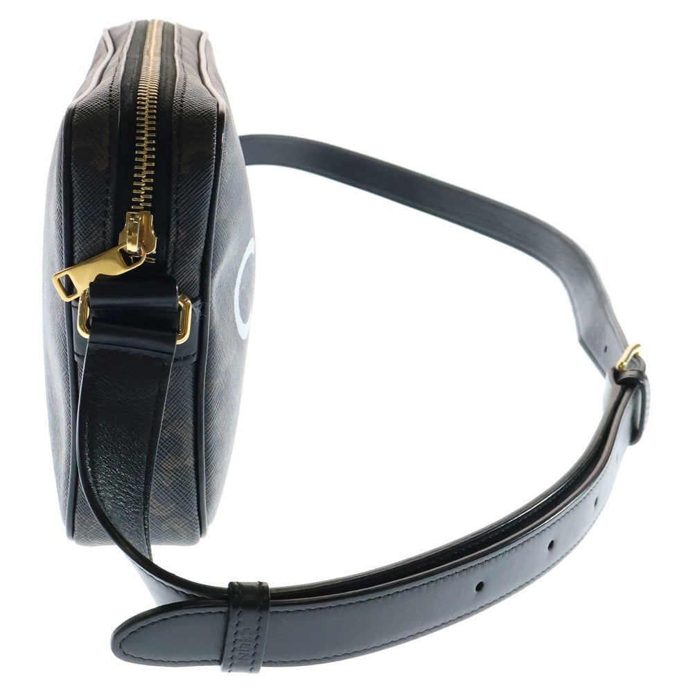 CELINE(セリーヌ) トリオンフ ロゴプリント PVC レザー メッセンジャーショルダーバッグ ブラウン