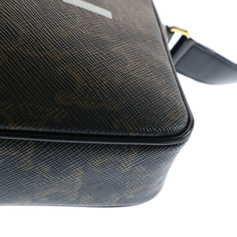 CELINE(セリーヌ) トリオンフ ロゴプリント PVC レザー メッセンジャーショルダーバッグ ブラウン