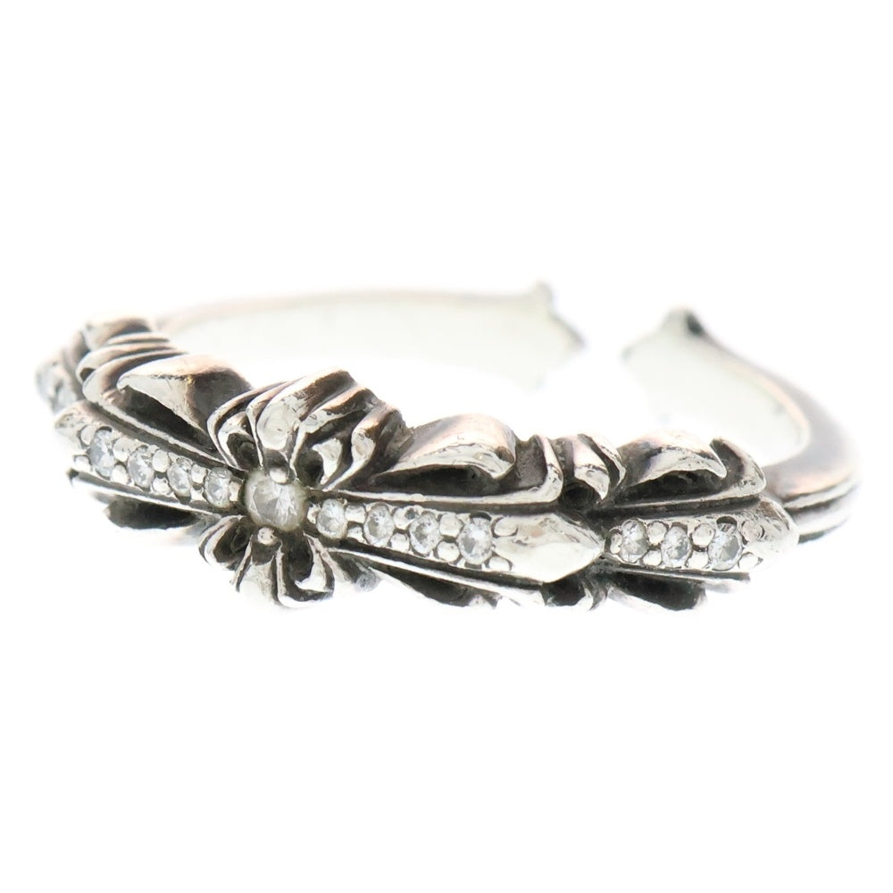 CHROME HEARTS(クロムハーツ) BABY CLSC P D ベイビークラシックダブルフローラル PAVEダイヤ シルバーリング