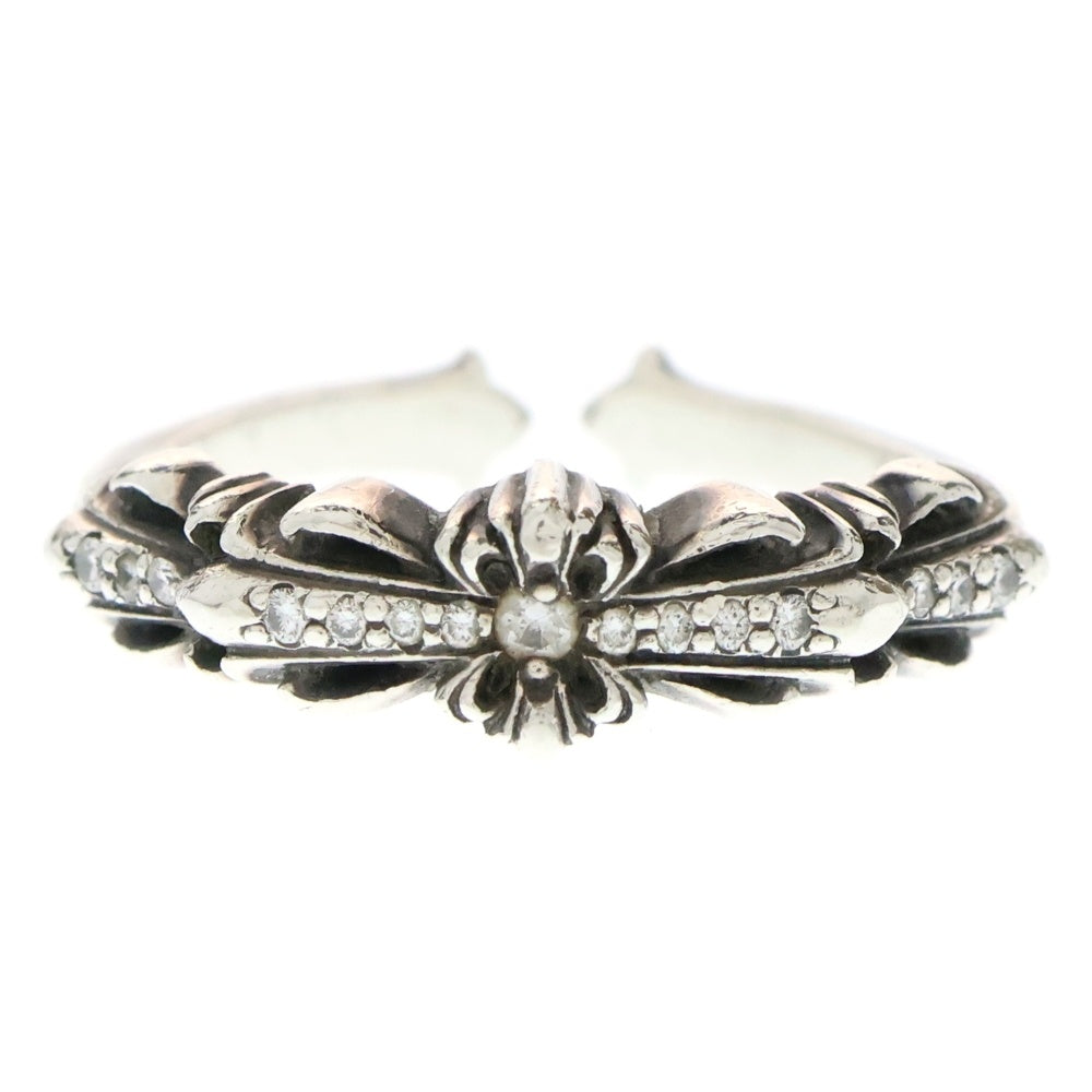 CHROME HEARTS(クロムハーツ) BABY CLSC P D ベイビークラシックダブルフローラル PAVEダイヤ シルバーリング
