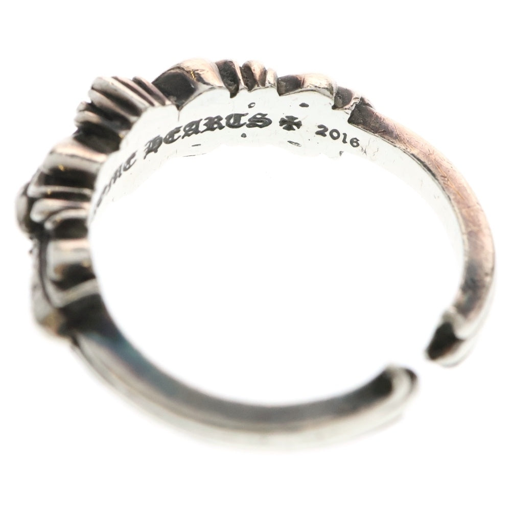 CHROME HEARTS(クロムハーツ) BABY CLSC P D ベイビークラシックダブルフローラル PAVEダイヤ シルバーリング