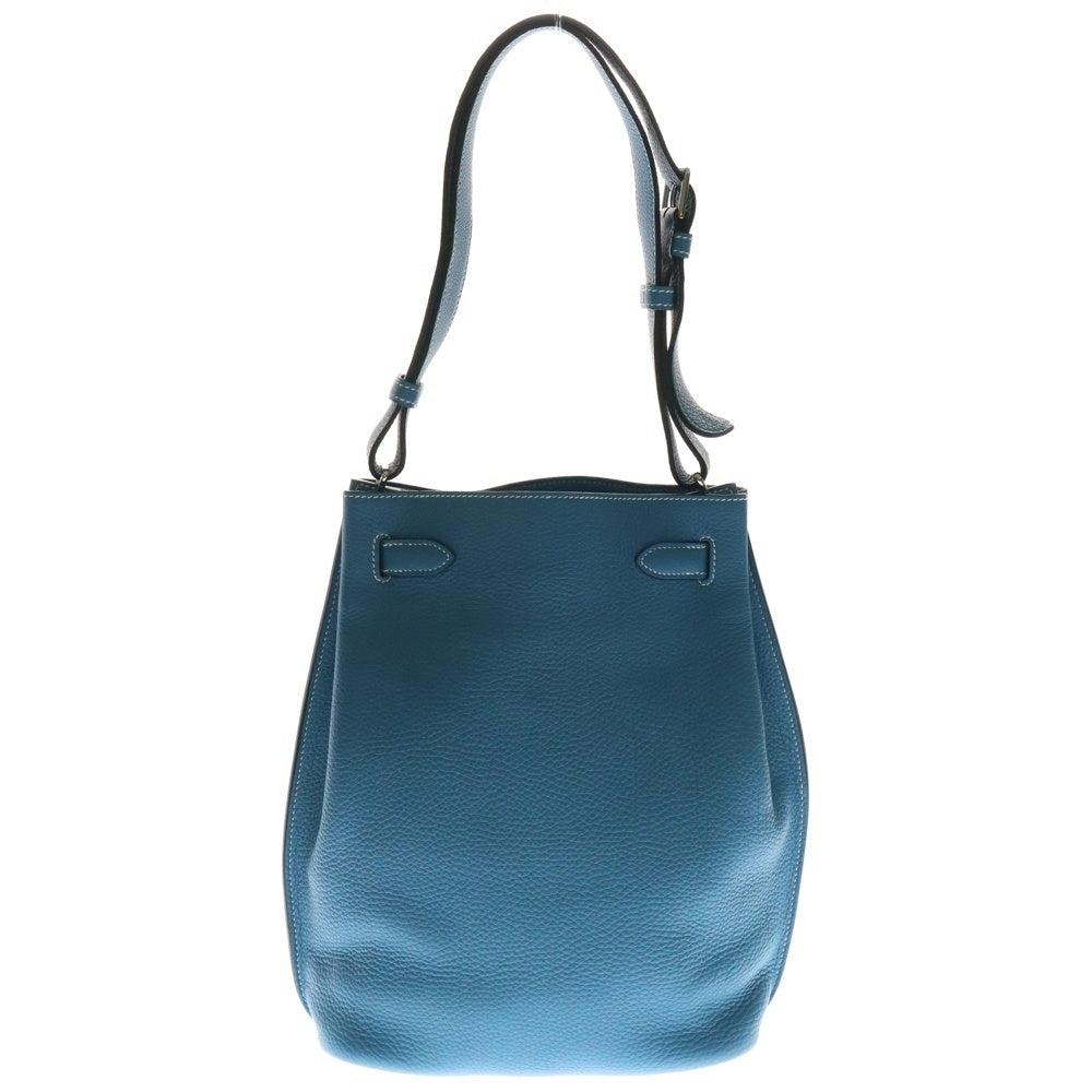 HERMES(エルメス) ソーケリー26 ブルージーン トゴ ショルダーバッグ シルバー金具 □O刻印