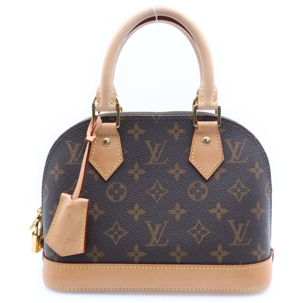 LOUIS VUITTON(ルイヴィトン) アルマBB モノグラム PVC レザー 2WAY ハンド ショルダーバッグ ゴールド金具 ブラウン M53152