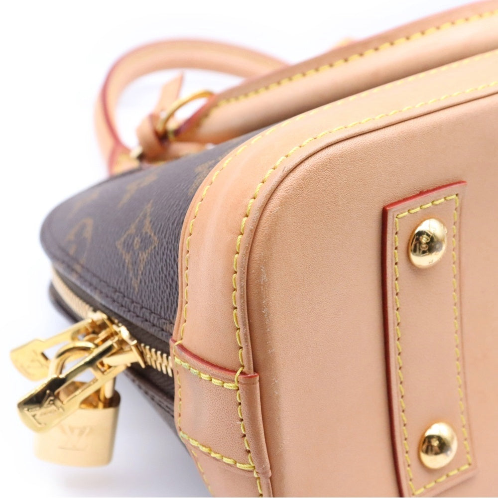 LOUIS VUITTON(ルイヴィトン) アルマBB モノグラム PVC レザー 2WAY ハンド ショルダーバッグ ゴールド金具 ブラウン M53152