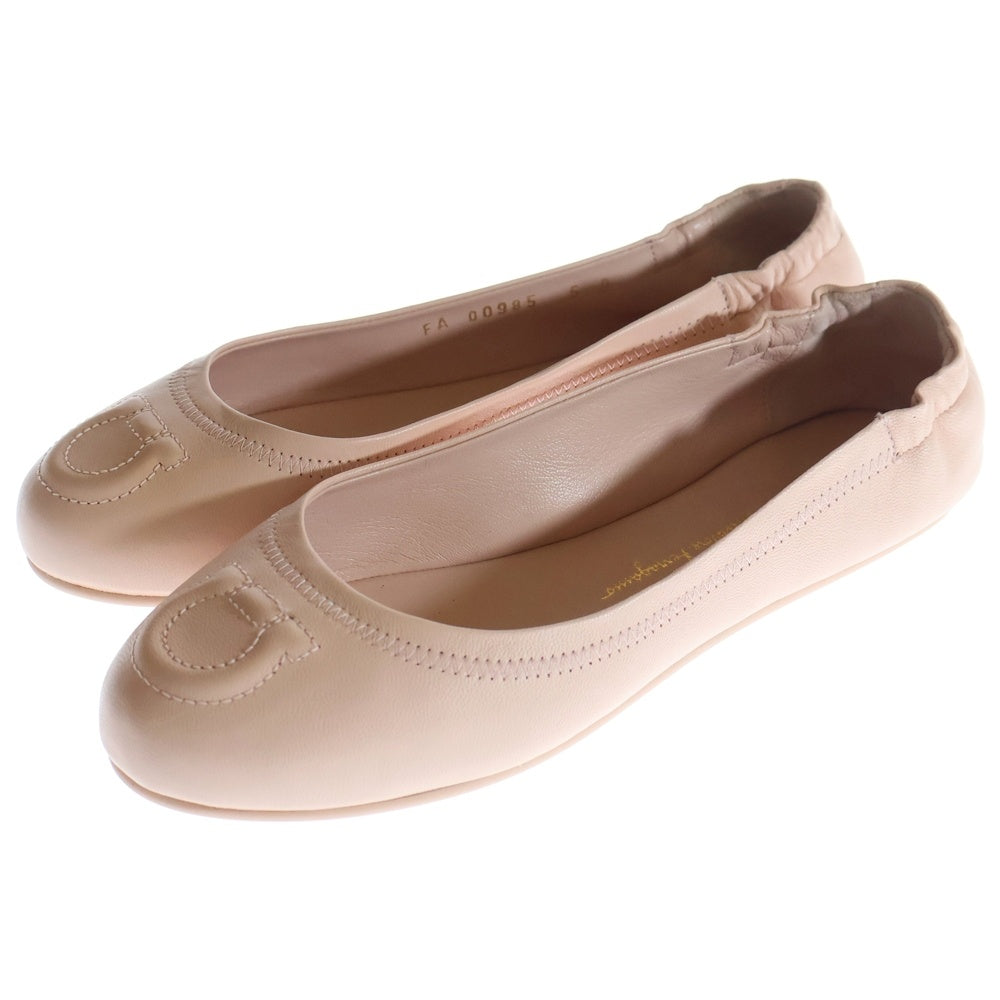 Salvatore Ferragamo(サルヴァトーレ フェラガモ) バレリーナ フラットシューズ ピンク レザー #5 レディース