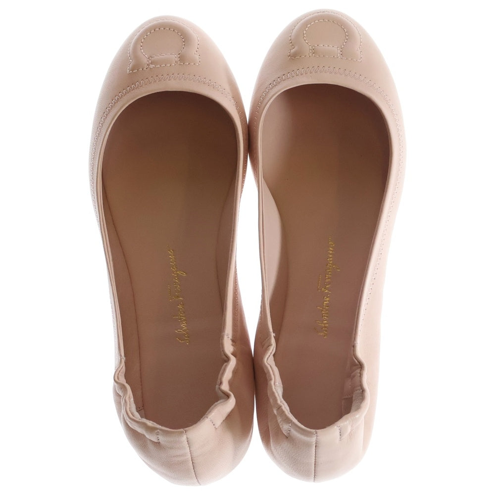 Salvatore Ferragamo(サルヴァトーレ フェラガモ) バレリーナ フラットシューズ ピンク レザー #5 レディース