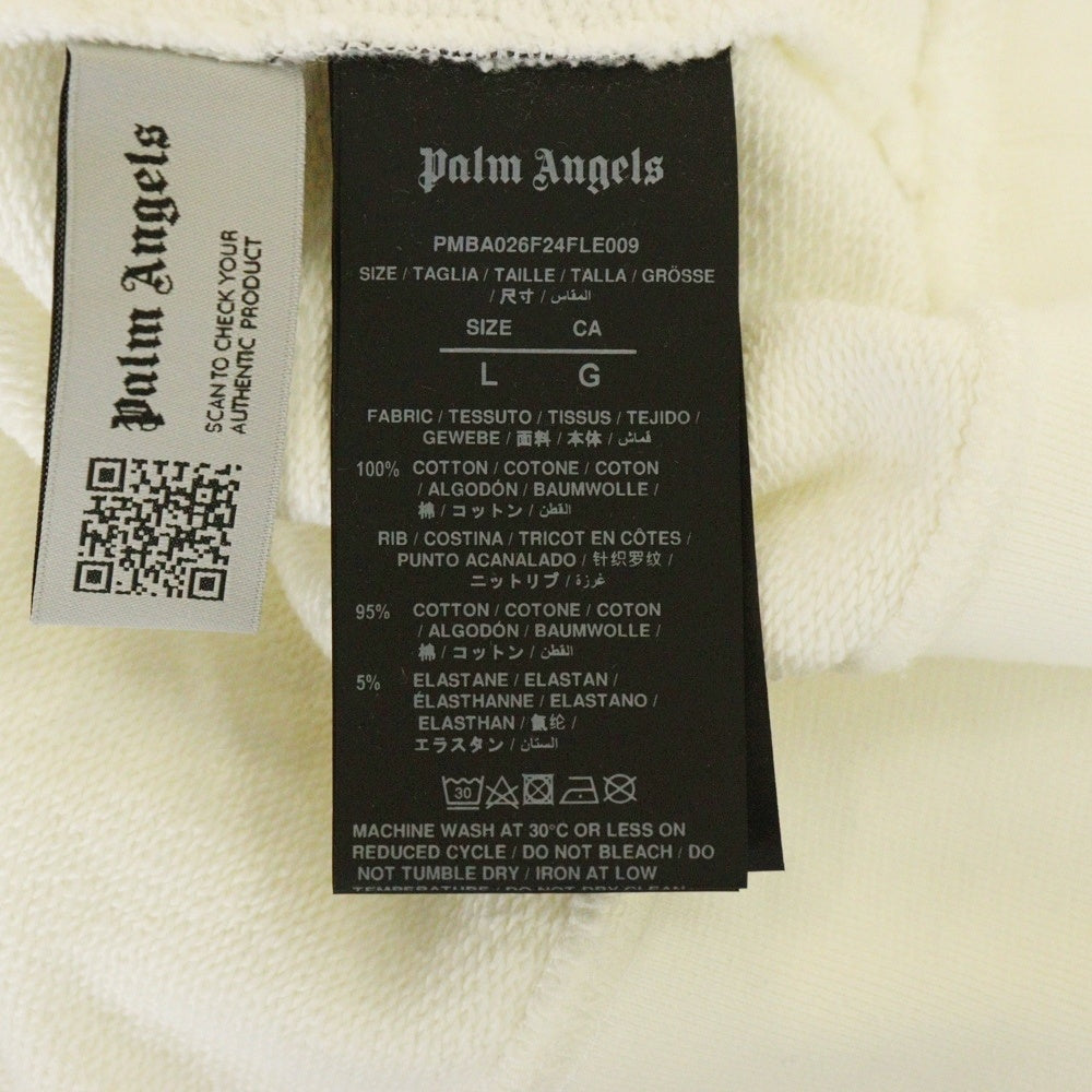 Palm Angels(パームエンジェルス) ネックロゴ クルーネックスウェットトレーナー ホワイト PMBA026F24FLE009