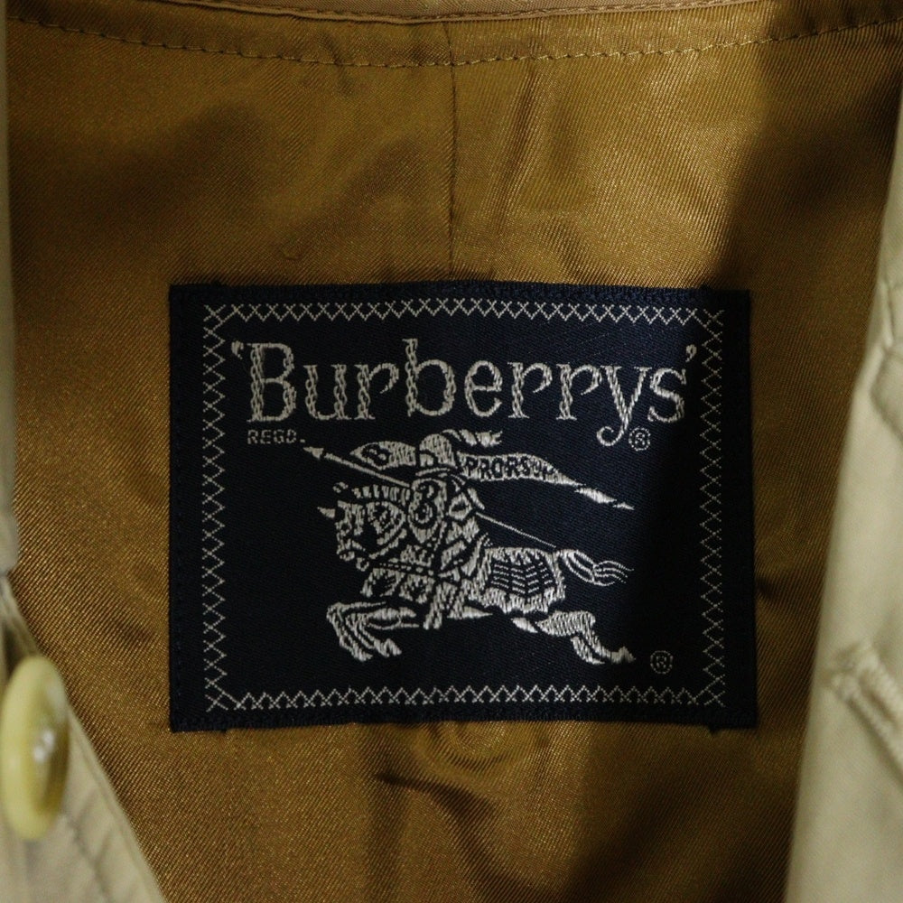 BURBERRY(バーバリー) ノバチェック総柄ライナー付き コットン ステンカラー ロングコート ベージュ