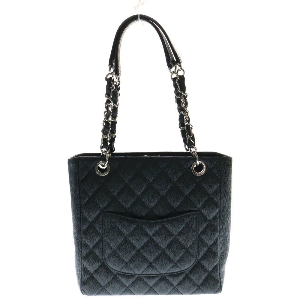 CHANEL(シャネル) マトラッセ チェーン トートバッグ キャビアスキン シルバー金具