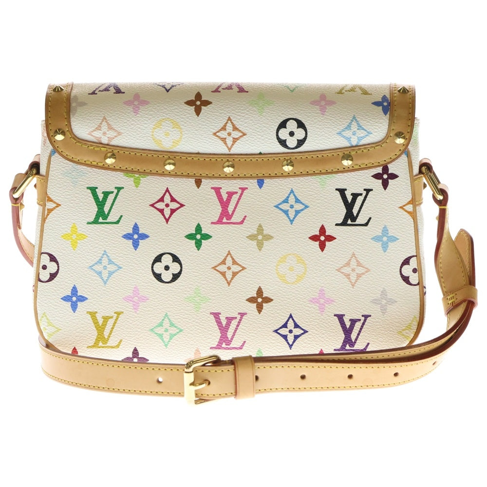 LOUIS VUITTON(ルイヴィトン) モノグラムマルチカラー ソローニュ ブロン レザーショルダーバッグ ホワイト レディース M92661
