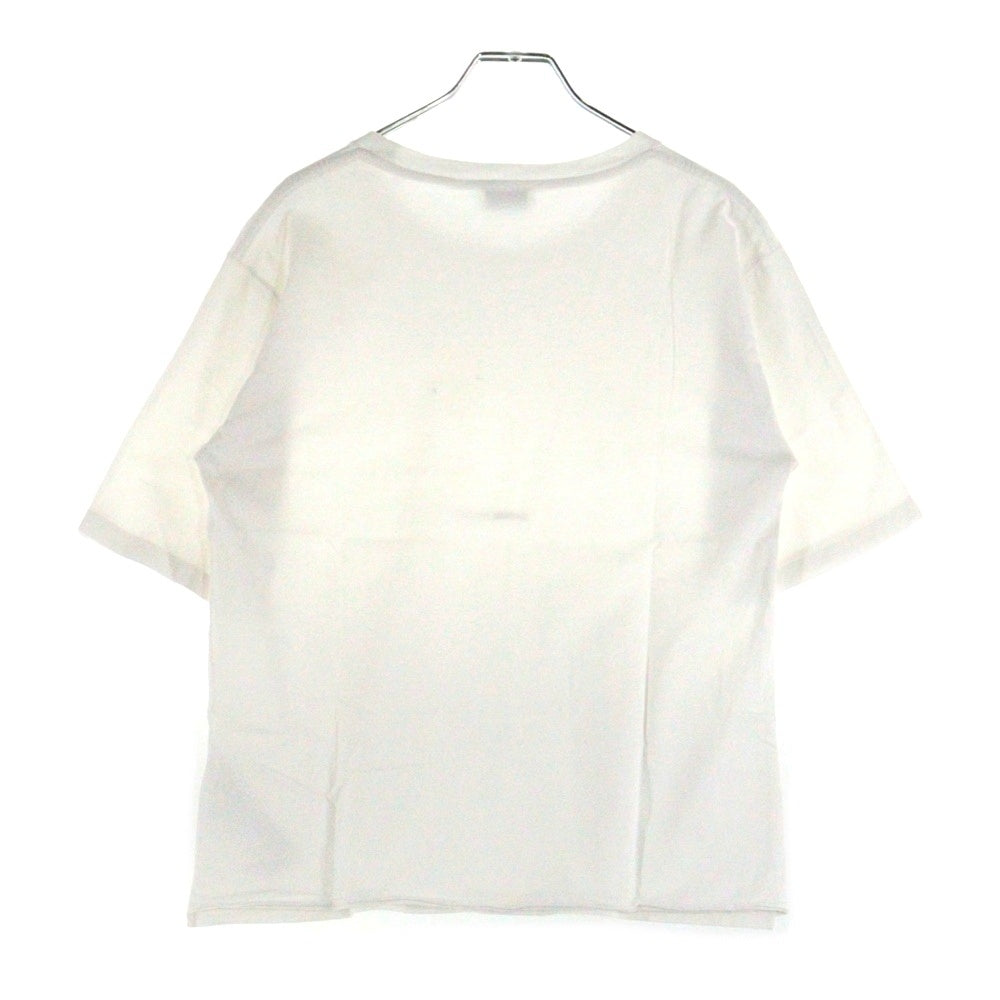 SAINT LAURENT PARIS(サンローランパリ) シグニチャーロゴプリント クルーネック 半袖Tシャツ カットソー ホワイト 464572