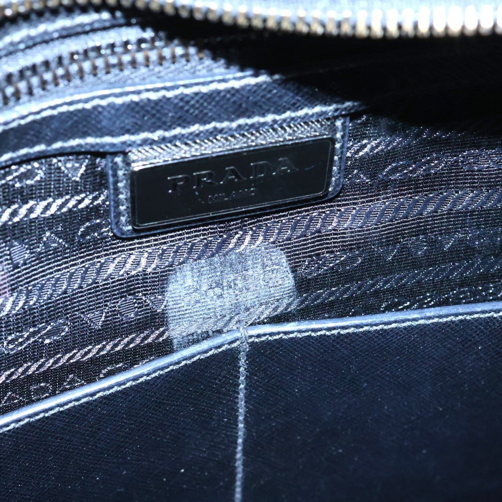 PRADA(プラダ) プラダ ショルダーバッグ メッセンジャーバッグ ブラック ナイロン サフィアーノ シルバー金具 2VH797