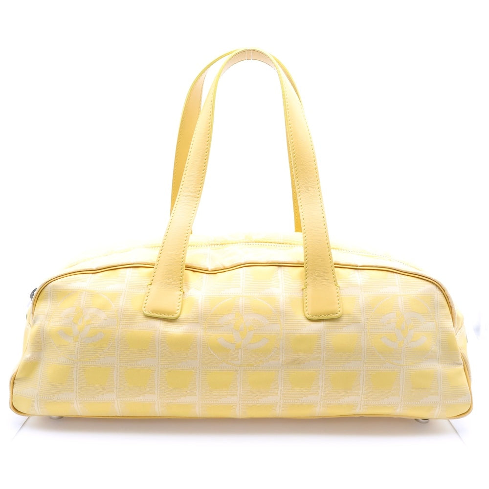 CHANEL(シャネル) ニュートラベルライン ボウリングバッグ ハンドバッグ ミニバッグ レザー×ナイロン イエロー