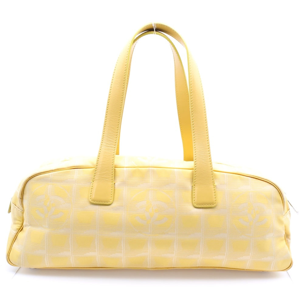 CHANEL(シャネル) ニュートラベルライン ボウリングバッグ ハンドバッグ ミニバッグ レザー×ナイロン イエロー