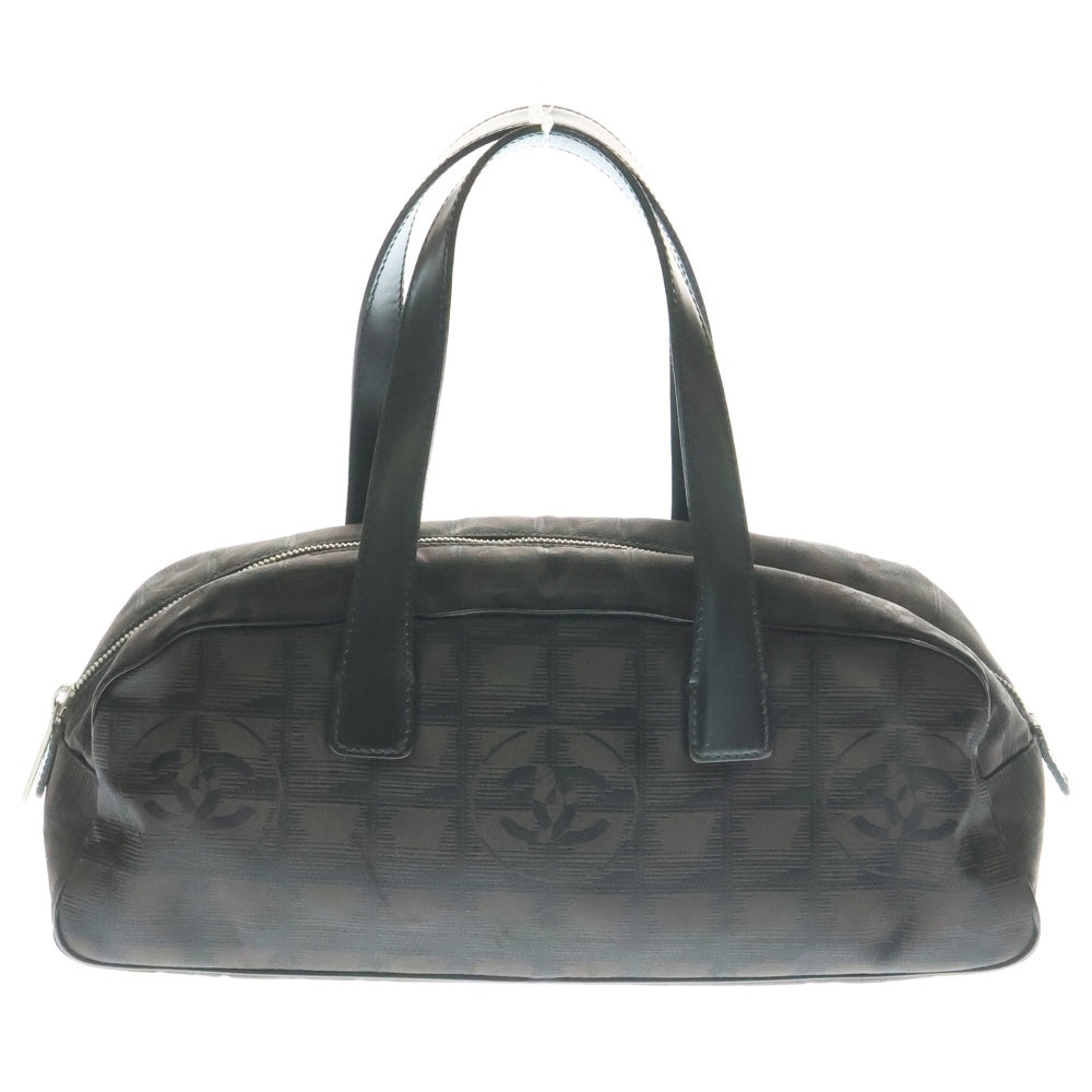 CHANEL(シャネル) ニュートラベルライン ボウリングバッグ ハンドバッグ ミニバッグ ブラウン レザー×ナイロン シルバー金具