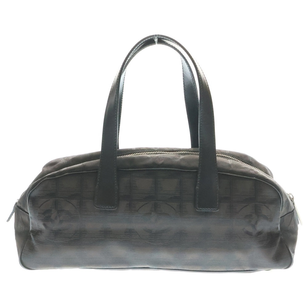 CHANEL(シャネル) ニュートラベルライン ボウリングバッグ ハンドバッグ ミニバッグ ブラウン レザー×ナイロン シルバー金具