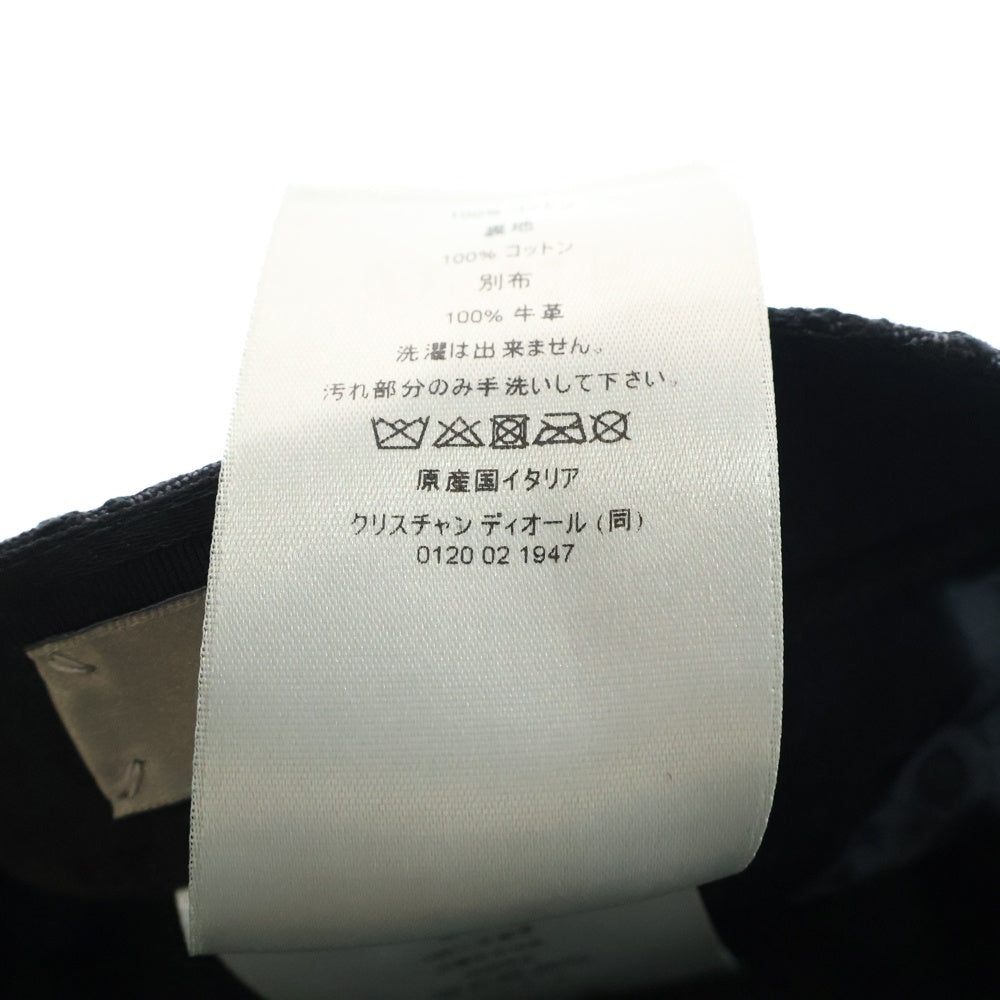DIOR(ディオール) オブリーク コットンジャカード キャップ 帽子 ブラック M