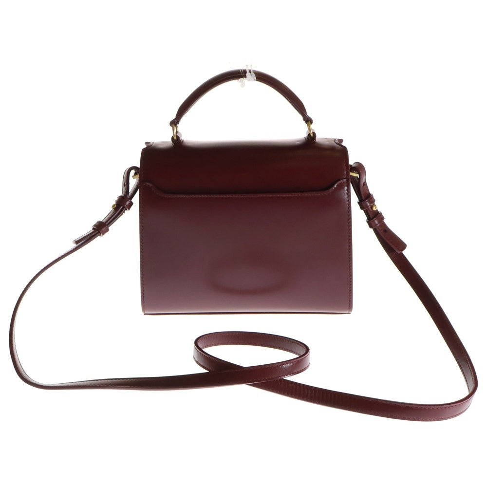 SAINT LAURENT PARIS(サンローランパリ) カサンドラ トップハンドル ロゴ 2WAYハンドバッグ ショルダーバッグ ボルドー 623930
