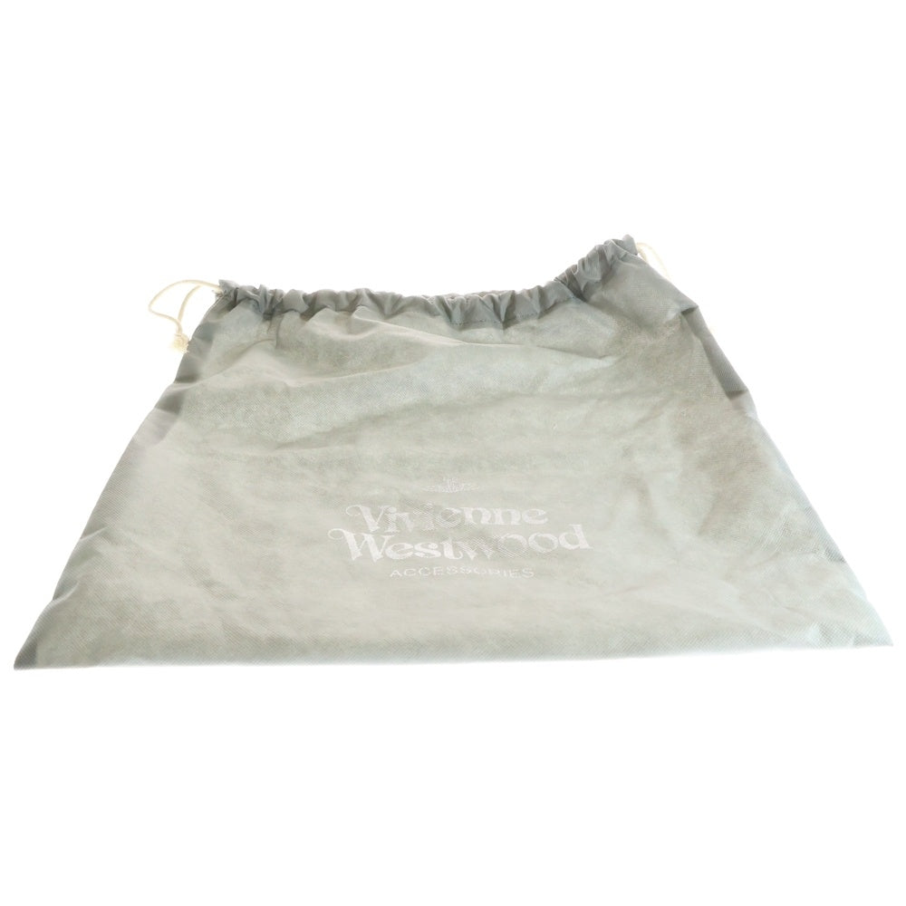 Vivienne Westwood(ヴィヴィアンウエストウッド) NUROCK ヌーロック オーブロゴプレート スタッズ レザー チェーンショルダーバッグ ガンメタ金具 ブラック