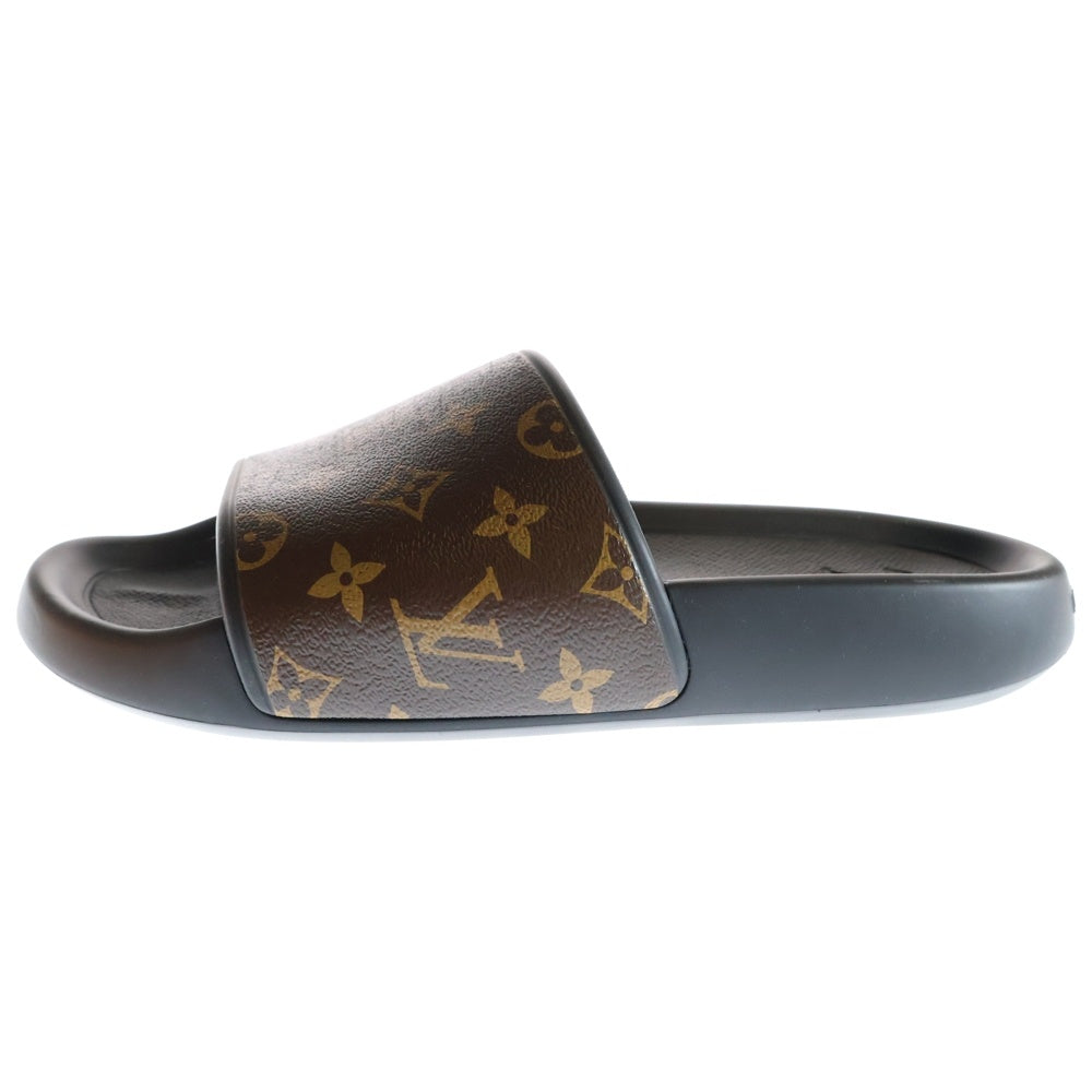 LOUIS VUITTON(ルイヴィトン) モノグラム ウォーターフロントミュール レザーサンダル ブラウン/ブラック MN1212