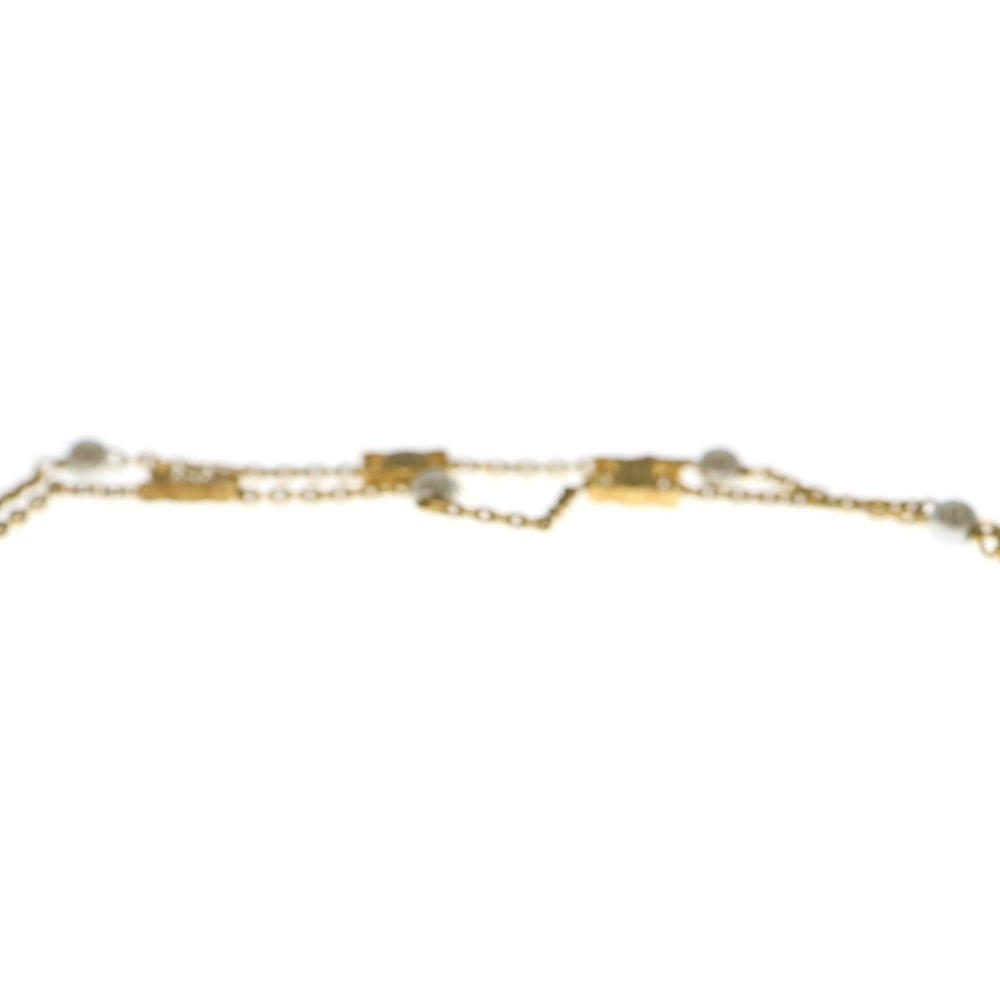 CELINE(セリーヌ) トリオンフ パール ダブル ネックレス GP ゴールド アクセサリー レディース