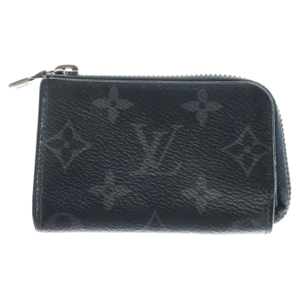 LOUIS VUITTON(ルイヴィトン) モノグラムエクリプス ジッピーウォレットヴェルティカル ポーチ 小物入れ ミニウォレット ブラック シルバー金具 PVC M63536