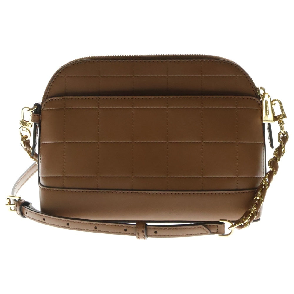 MICHAEL KORS(マイケルコース) ロゴプレート スタッズ レザー ショルダーバッグ ゴールド金具 ブラウン レディース 32S2GT9C9Y