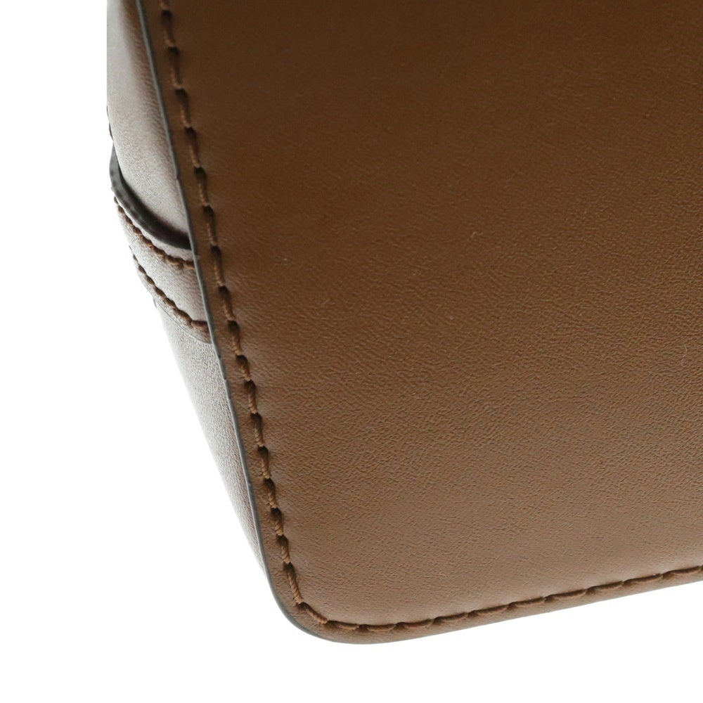 MICHAEL KORS(マイケルコース) ロゴプレート スタッズ レザー ショルダーバッグ ゴールド金具 ブラウン レディース 32S2GT9C9Y