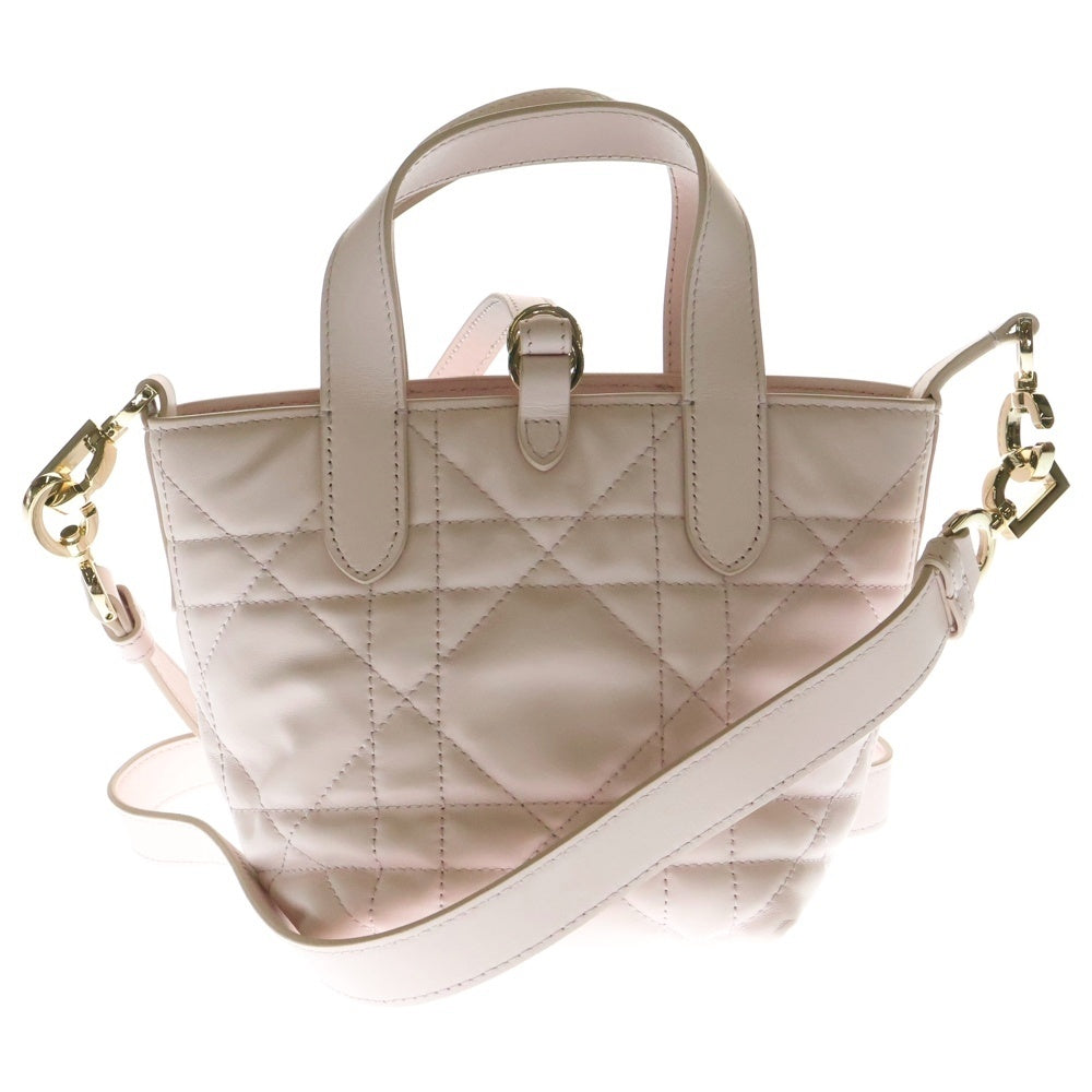 DIOR(ディオール) トゥージュール バーティカル ナノ 2WAYバッグ ミニハンドバッグ ショルダーバッグ ライトピンク ゴールド金具 レザー S6100OSNW_M413