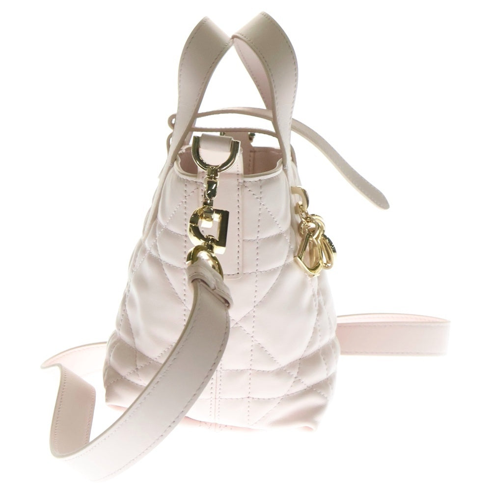 DIOR(ディオール) トゥージュール バーティカル ナノ 2WAYバッグ ミニハンドバッグ ショルダーバッグ ライトピンク ゴールド金具 レザー S6100OSNW_M413