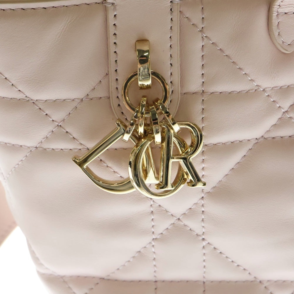DIOR(ディオール) トゥージュール バーティカル ナノ 2WAYバッグ ミニハンドバッグ ショルダーバッグ ライトピンク ゴールド金具 レザー S6100OSNW_M413