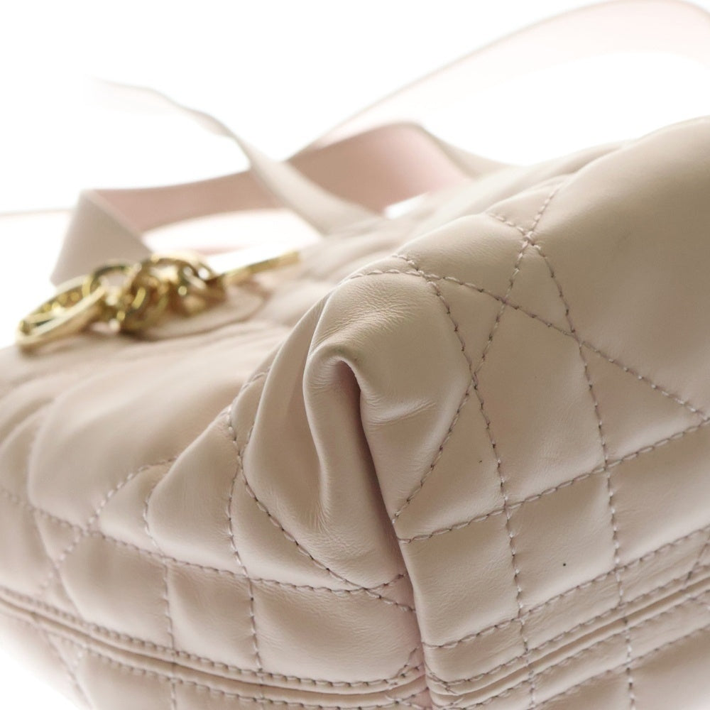 DIOR(ディオール) トゥージュール バーティカル ナノ 2WAYバッグ ミニハンドバッグ ショルダーバッグ ライトピンク ゴールド金具 レザー S6100OSNW_M413
