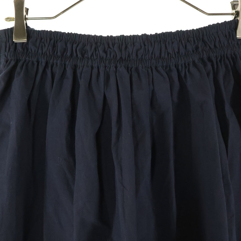 JIL SANDER(ジルサンダー) 23SS ロープ ドローストリング コットン フレア ミディアム スカート ネイビー レディース J40MA0103 J45127