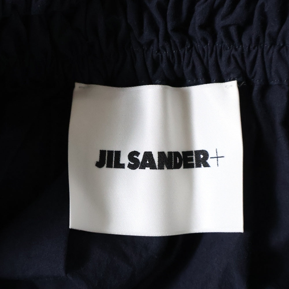 JIL SANDER(ジルサンダー) 23SS ロープ ドローストリング コットン フレア ミディアム スカート ネイビー レディース J40MA0103 J45127
