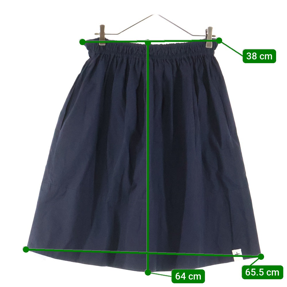 JIL SANDER(ジルサンダー) 23SS ロープ ドローストリング コットン フレア ミディアム スカート ネイビー レディース J40MA0103 J45127