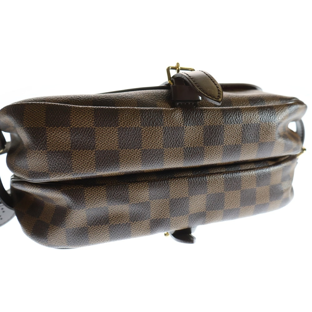 LOUIS VUITTON(ルイヴィトン) ソミュール30 ダミエ エベヌ PVC レザー ショルダーバッグ ゴールド金具 ブラウン N48081