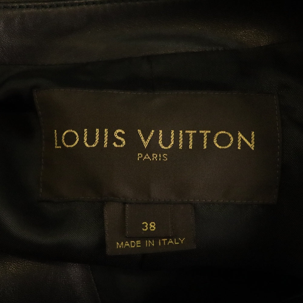 LOUIS VUITTON(ルイヴィトン) 11SS ラムスキン レザー ジップアップ ダブル ライダースジャケット ブラック レディース RW111W WQLJ02KTT