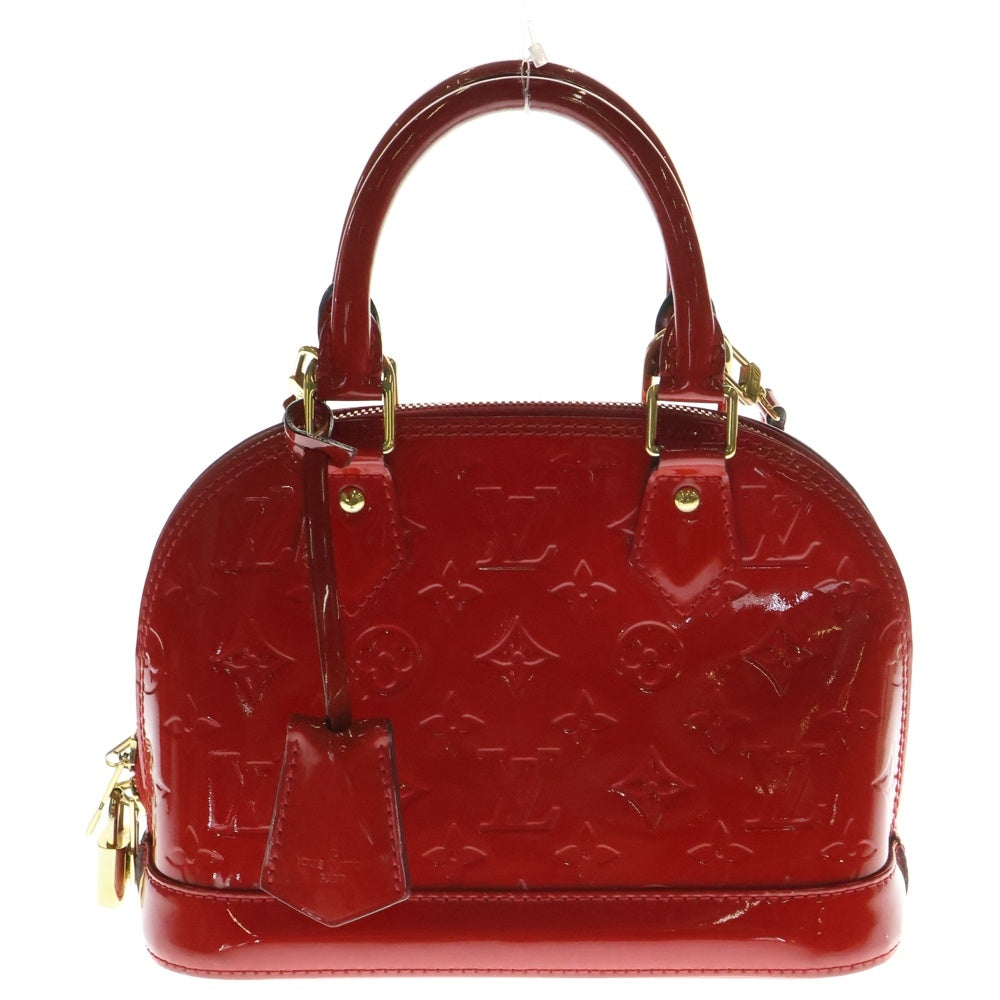 LOUIS VUITTON(ルイヴィトン) ヴェルニ アルマBB パテントレザーハンドバッグ レッド M90174