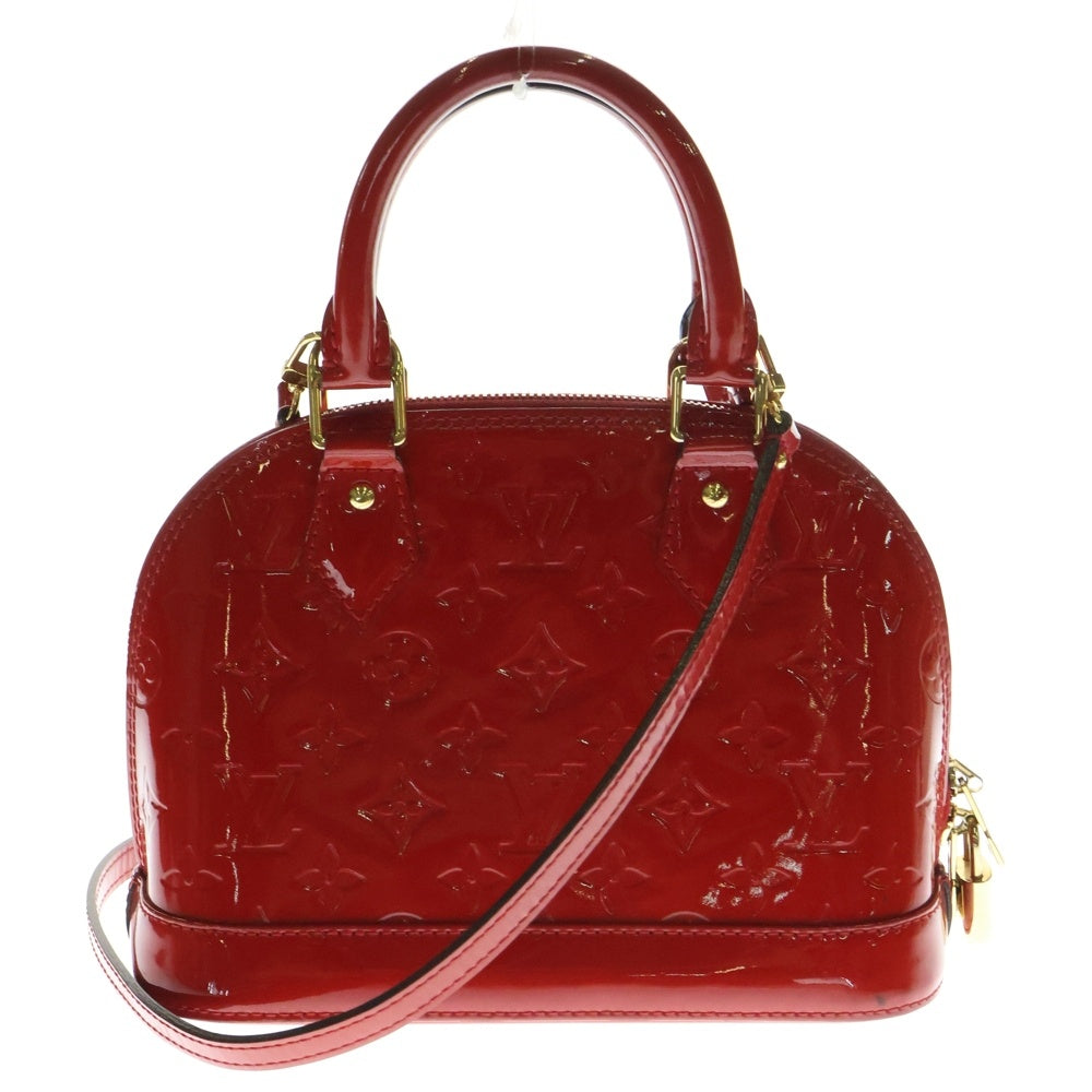 LOUIS VUITTON(ルイヴィトン) ヴェルニ アルマBB パテントレザーハンドバッグ レッド M90174