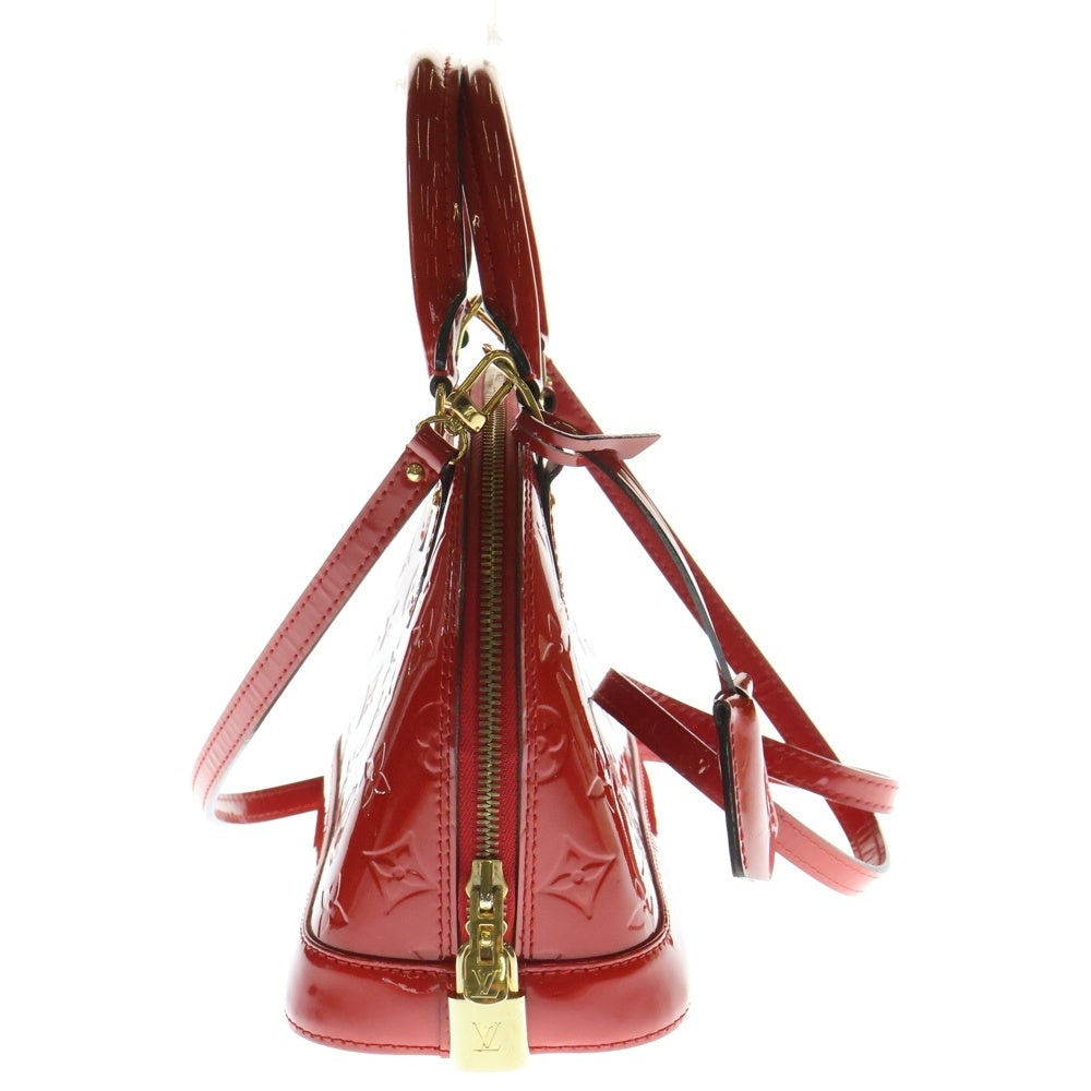 LOUIS VUITTON(ルイヴィトン) ヴェルニ アルマBB パテントレザーハンドバッグ レッド M90174