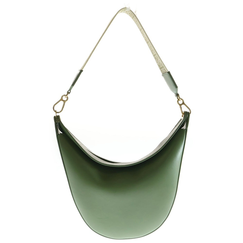 LOEWE(ロエベ) アナグラム ルナ スモール レザーワンショルダーバッグ ハンドバッグ グリーン レディース
