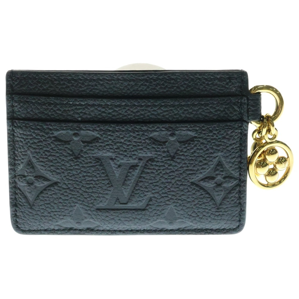 LOUIS VUITTON(ルイヴィトン) モノグラム アンプラント ポルトカルト LVチャーム カードケース フラグメントケース ブラック レザー ゴールド金具 M82132