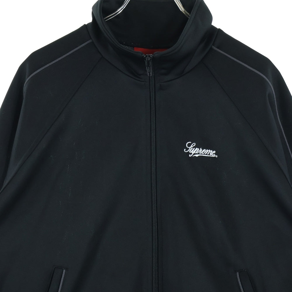 SUPREME(シュプリーム) 24SS Tricot Track Jacket ロゴ刺繍 トリコット ジップアップ トラック ジャケット ブラック