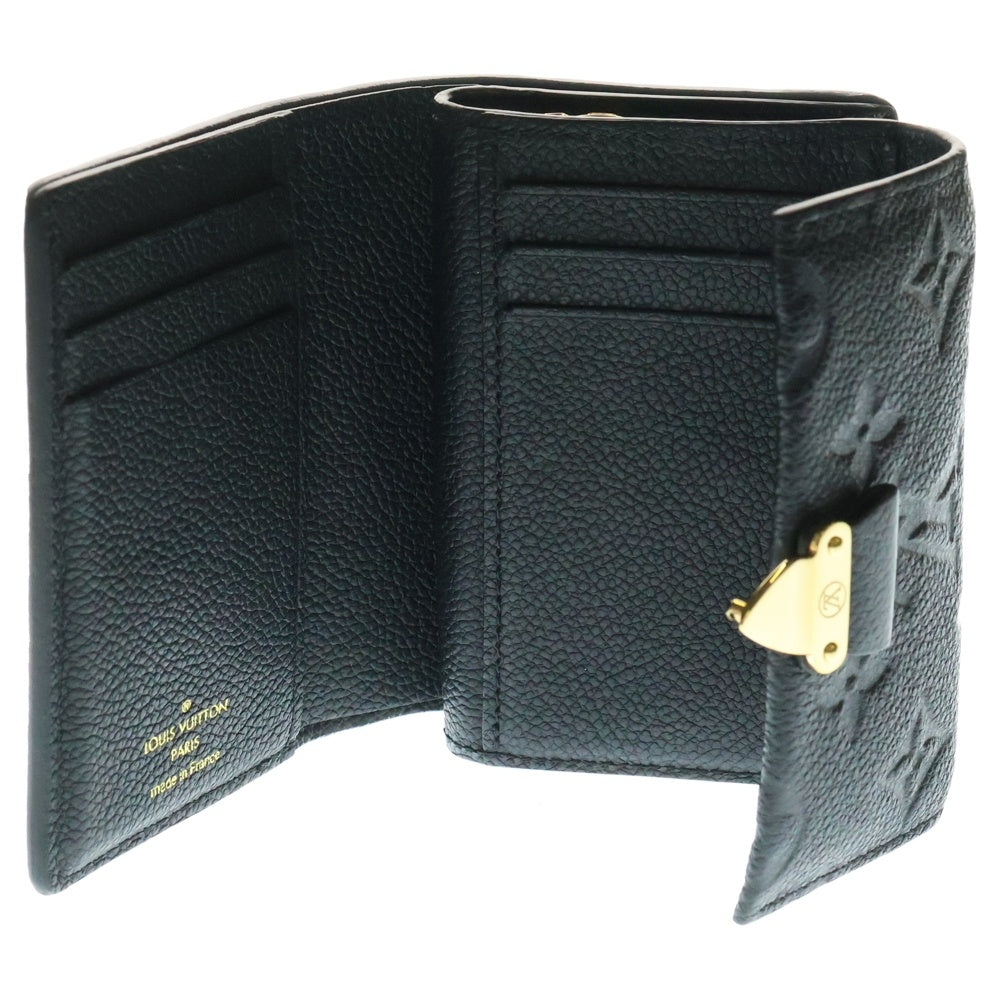 LOUIS VUITTON(ルイヴィトン) ポルトフォイユ・メティス・コンパクト ウォレット 三つ折り財布 コインケース ブラック ゴールド金具 レザー M80880