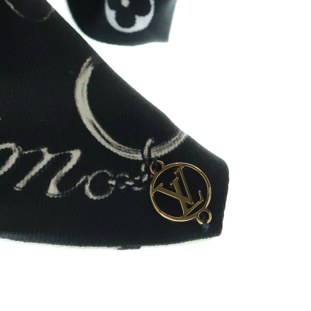 LOUIS VUITTON(ルイヴィトン) モノグラム シュシュ・ブルーミング ヘアゴム ブラック×ホワイト M96859