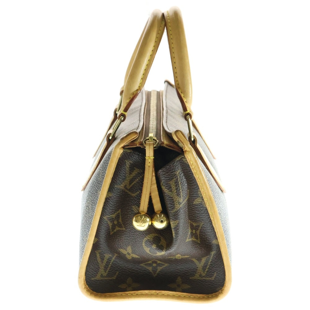LOUIS VUITTON(ルイヴィトン) モノグラム ポパンクールPM ハンドバッグ ミニバッグ ブラウン ゴールド金具 レザー×PVC M40009